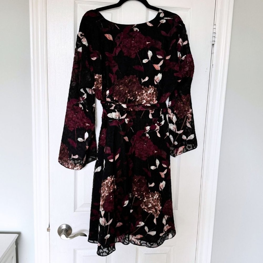 Black and purple floral dress | US 14 - Picture 3 of 5
